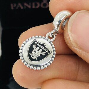 ✨🔥Pandora Las Vegas Raiders NFL Football Charm